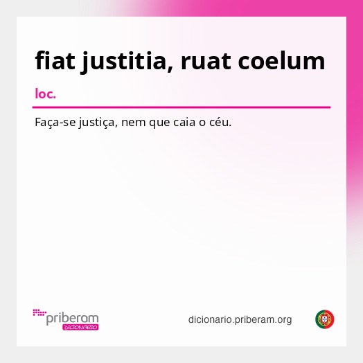 Significado de fiat justitia, ruat coelum